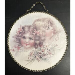 Vintage Gallery Graphics Victorian Reproduction Flue Cover Girls with Dandalion